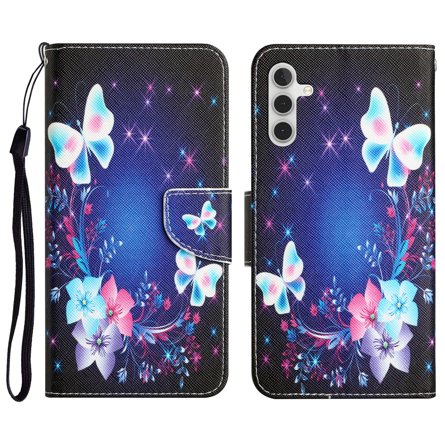 For Samsung Galaxy S23 FE PU Leather Flip Case Pattern Printing Protective Wallet Cover with Strap For Samsung Galaxy S23 FE PU Leather Flip Case Pattern Printing Protective Wallet Cover with Strap